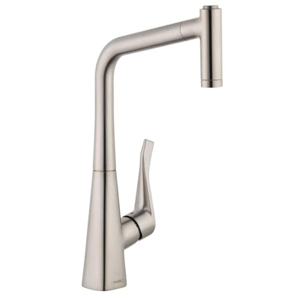 Shop Hansgrohe Metris Pull Out Kitchen Faucet With High Arc Spout