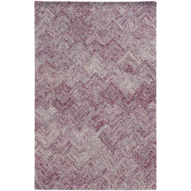 Style Haven Colorscape Handmade Loop Pile Faded Diamond Wool Rug