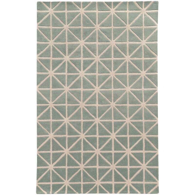 Style Haven Hand-crafted Wool Triangle Grid-work Rug