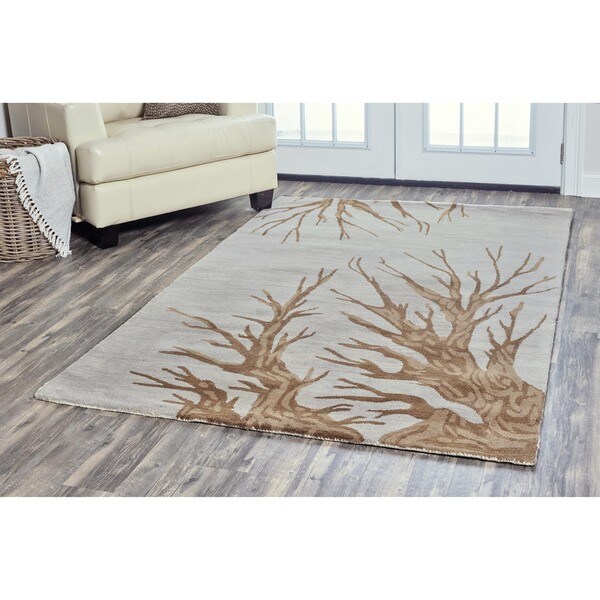 Arden Loft Hand Tufted Natural Tree Trunks Lewis Manor Collection Arden Loft Hand Tufted Natural Tree Trunks Lewis Manor Collection Wool Area Rug 8