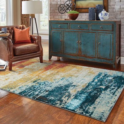 Strick & Bolton Pepi Eroded Abstract Rug