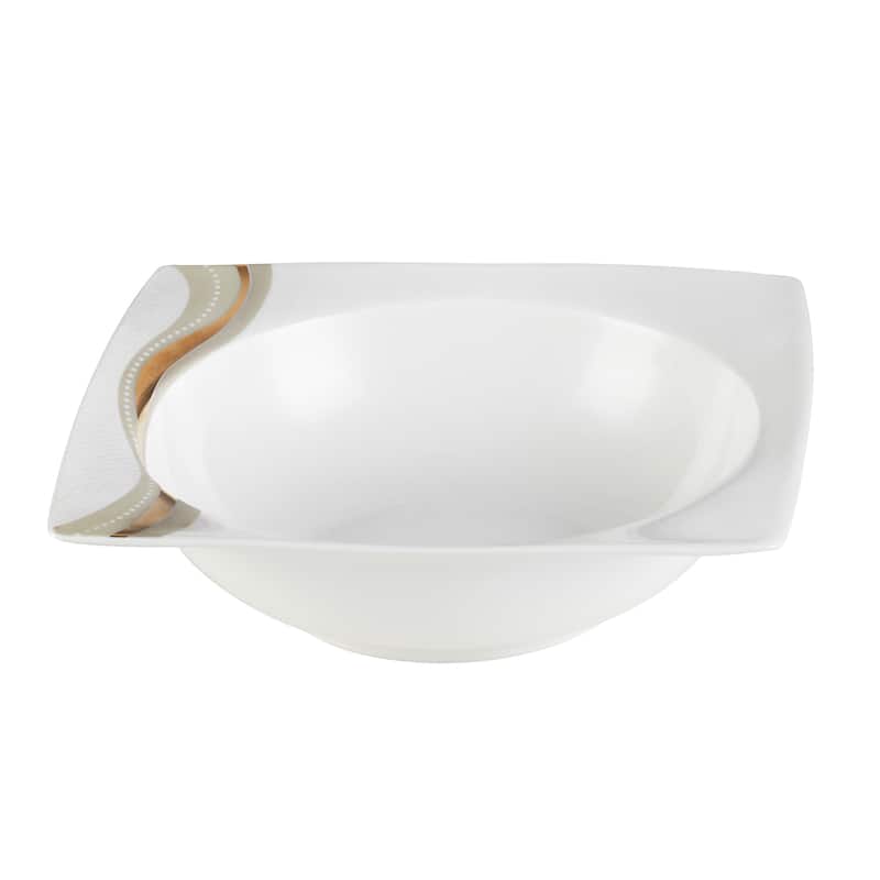 Lorren Home Trend Dora 57-Piece Bone China Dinnerware Set (Service for 8)