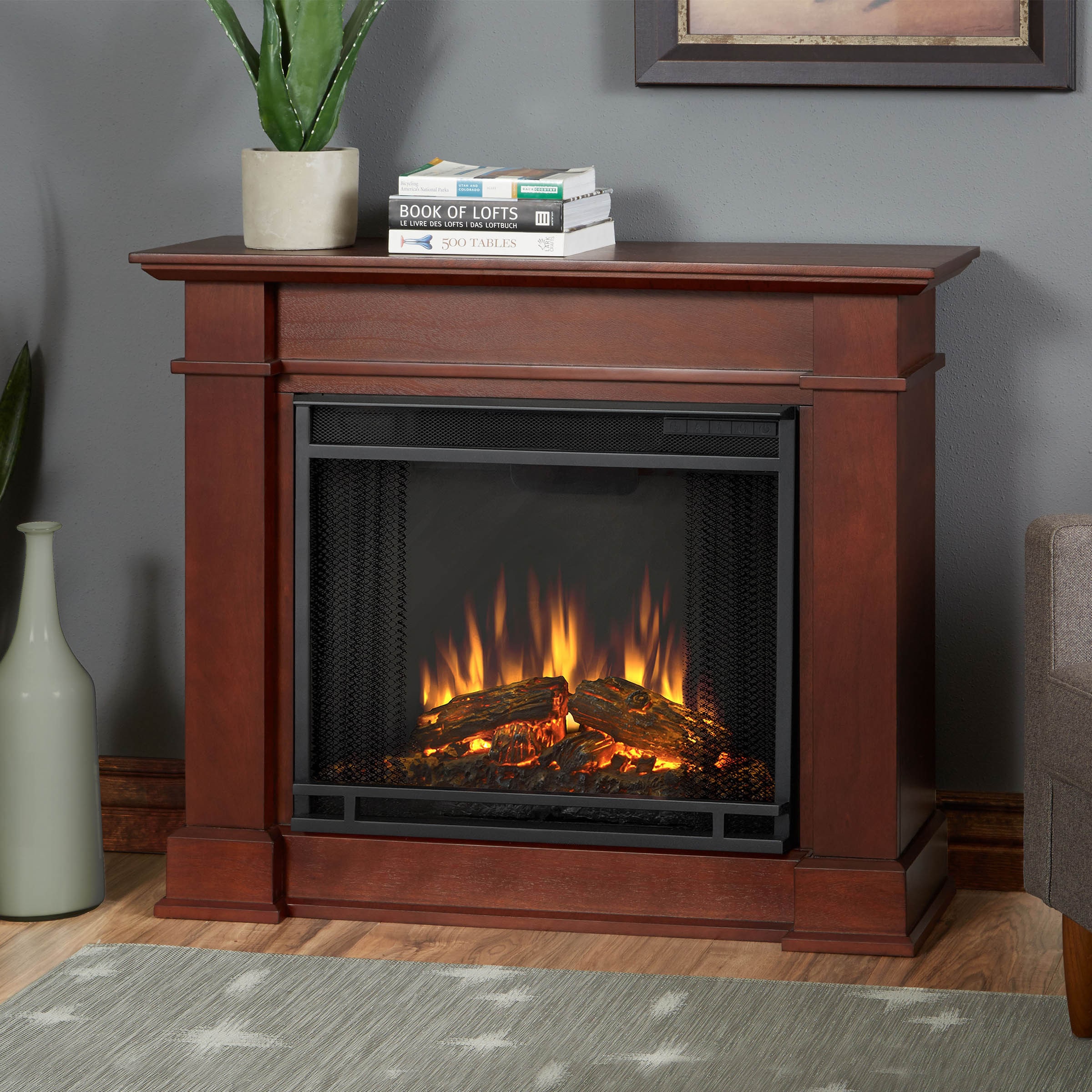 Shop Devin Compact Electric Fireplace Dark Espresso 36 3l X 11w