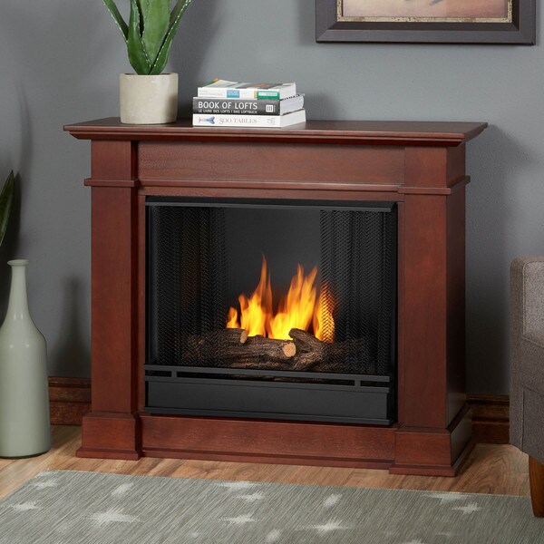 Shop Devin Compact Gel Fuel Fireplace Dk Espresso B Real Flame