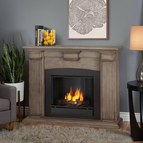 Shop Real Flame Adelaide Gel Fuel Fireplace Dry Brush White Free