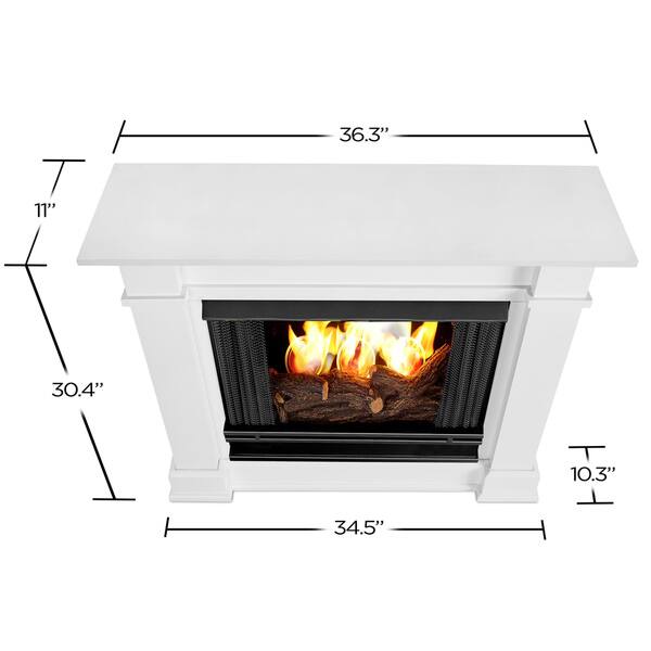 Shop Devin Gel Fuel Compact Fireplace White By Real Flame Free