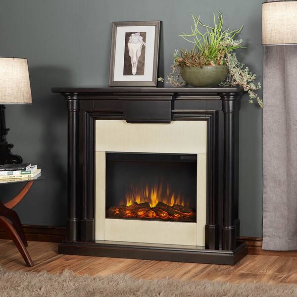 Shop Real Flame Maxwell Blackwash Electric Fireplace Free