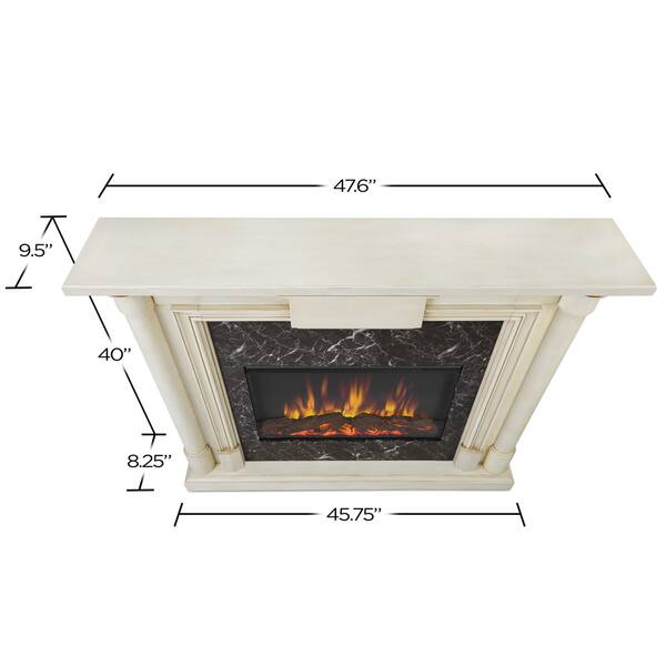 Shop Real Flame Maxwell Whitewash Electric Fireplace Free