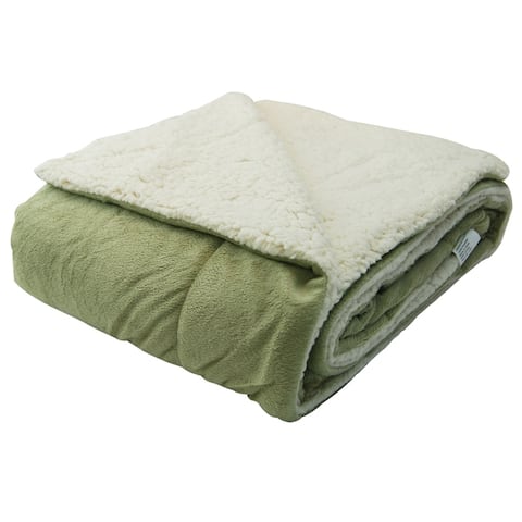 Micromink Sherpa 60-inch Throw Blanket