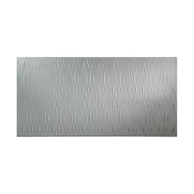 FASÄDE Waves Vertical 4-foot x 8-foot PVC Wall Panel in Argent Silver