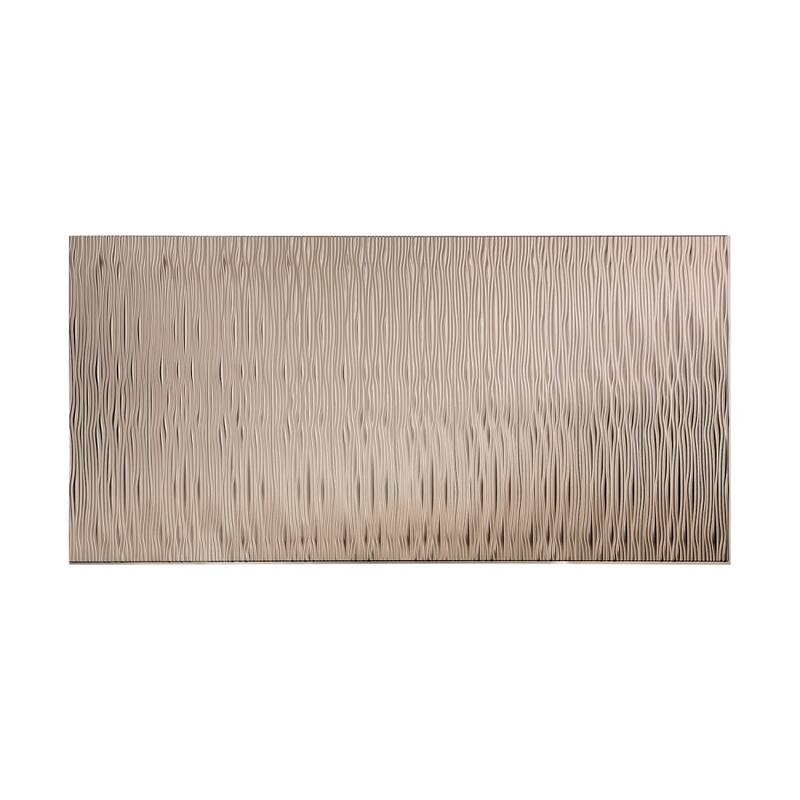 FASÄDE Waves Vertical 4-foot x 8-foot PVC Wall Panel in Brushed Nickel
