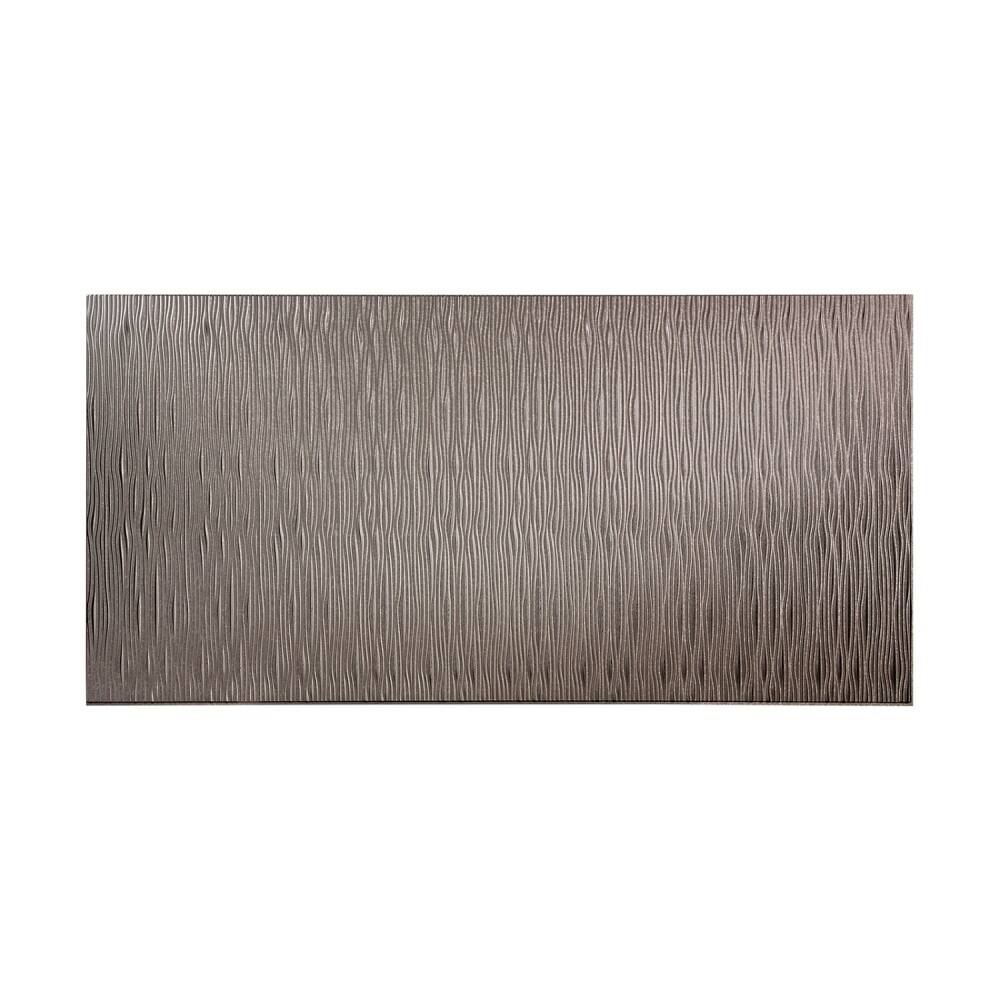 Fasade Waves Vertical Galvanized Steel 4-foot x 8-foot Wall Panel