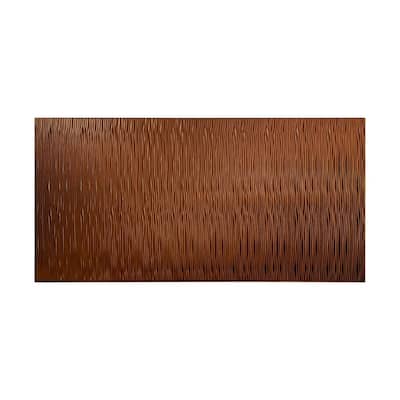 FASÄDE Waves Vertical 4-foot x 8-foot PVC Wall Panel in Oil Rubbed Bronze