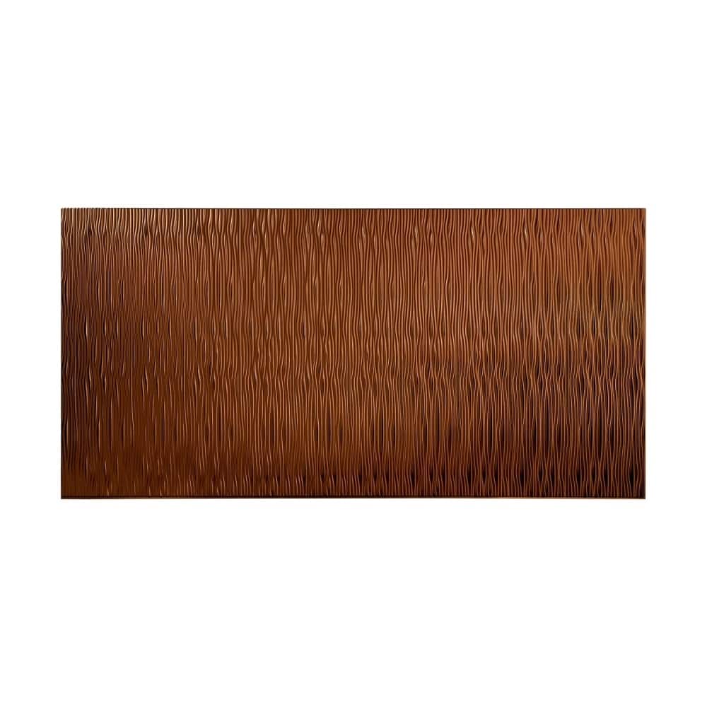 FASÄDE Waves Vertical 4-foot x 8-foot PVC Wall Panel in Oil Rubbed Bronze