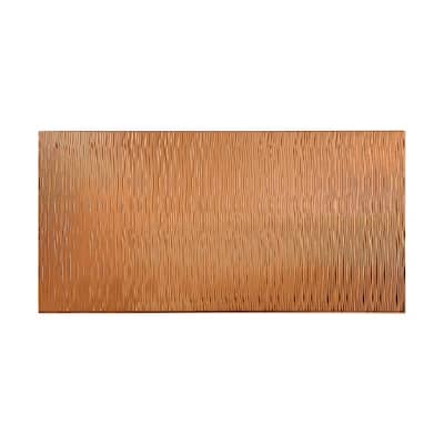 FASÄDE Waves Vertical 4-foot x 8-foot PVC Wall Panel in Polished Copper