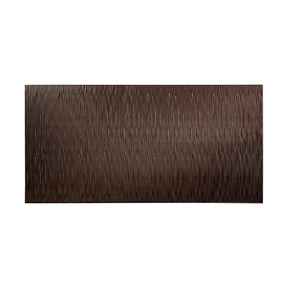 FASÄDE Waves Vertical 4-foot x 8-foot PVC Wall Panel in Smoked Pewter