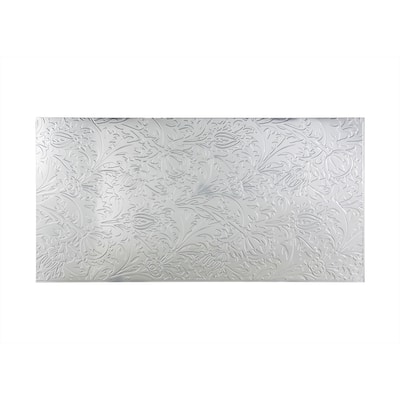 FASÄDE Nettle 4-foot x 8-foot PVC Wall Panel in Brushed Aluminum