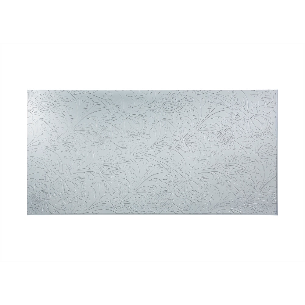 FASÄDE Nettle 4-foot x 8-foot PVC Wall Panel in Argent Silver