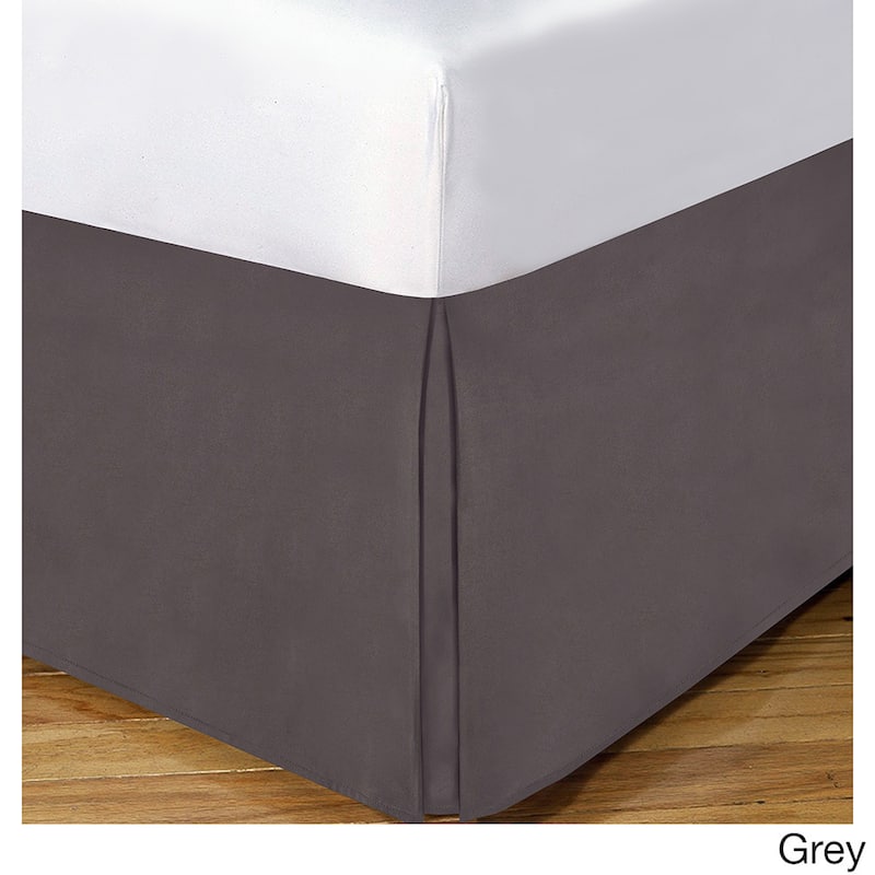Cotton Rich 200 Thread Count Tailored Bed Skirt with 14-inch Drop - Full - Grey
