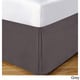 preview thumbnail 3 of 4, Cotton Rich 200 Thread Count Tailored Bed Skirt with 14-inch Drop Full - Grey