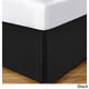 preview thumbnail 2 of 4, Cotton Rich 200 Thread Count Tailored Bed Skirt with 14-inch Drop California King - Black
