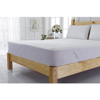 Cooling Jacquard White Mattress Protector