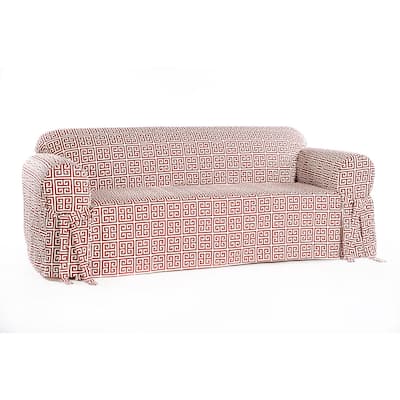 Geo Print Cotton 1-piece Sofa Slipcover