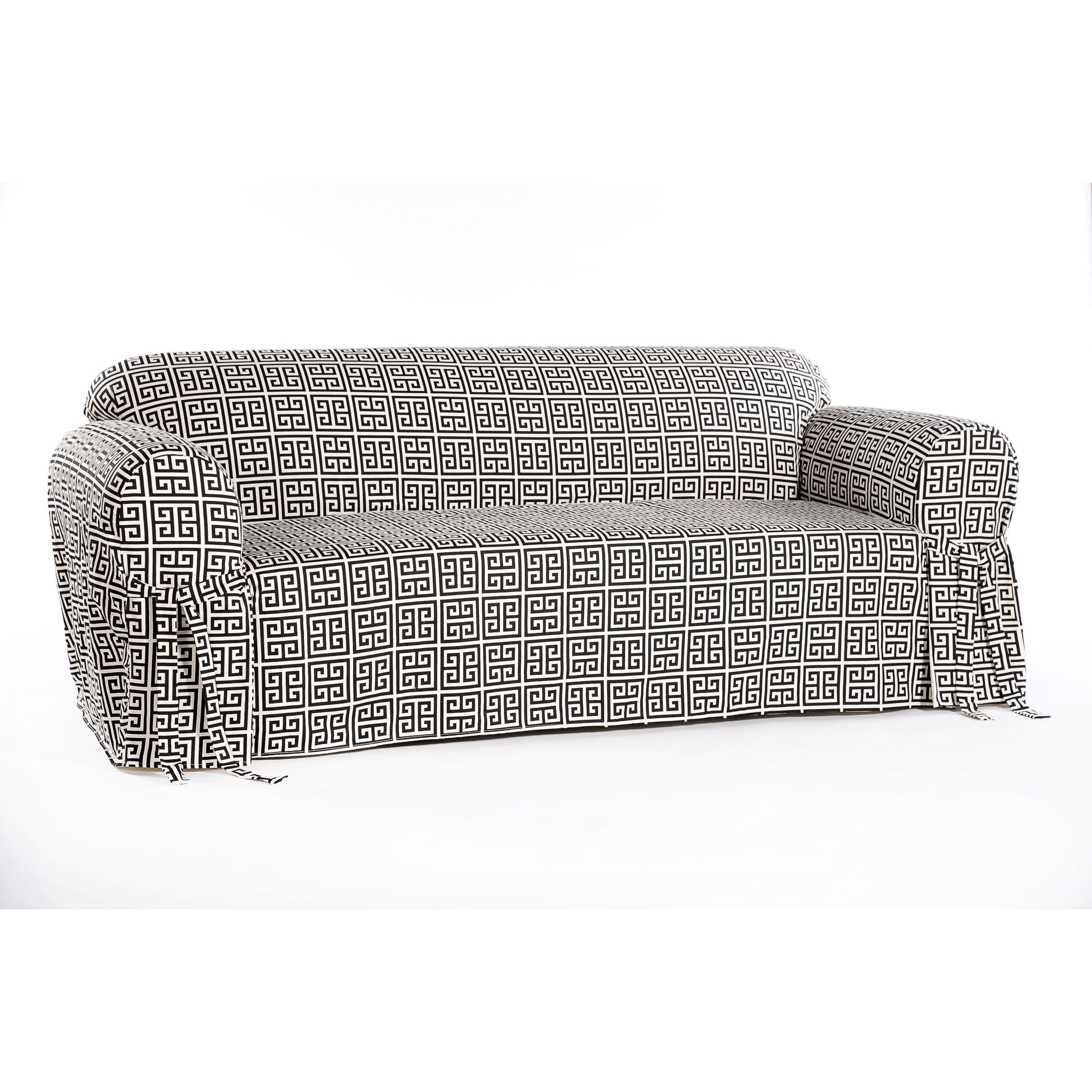 Geo Print Cotton 1-piece Sofa Slipcover