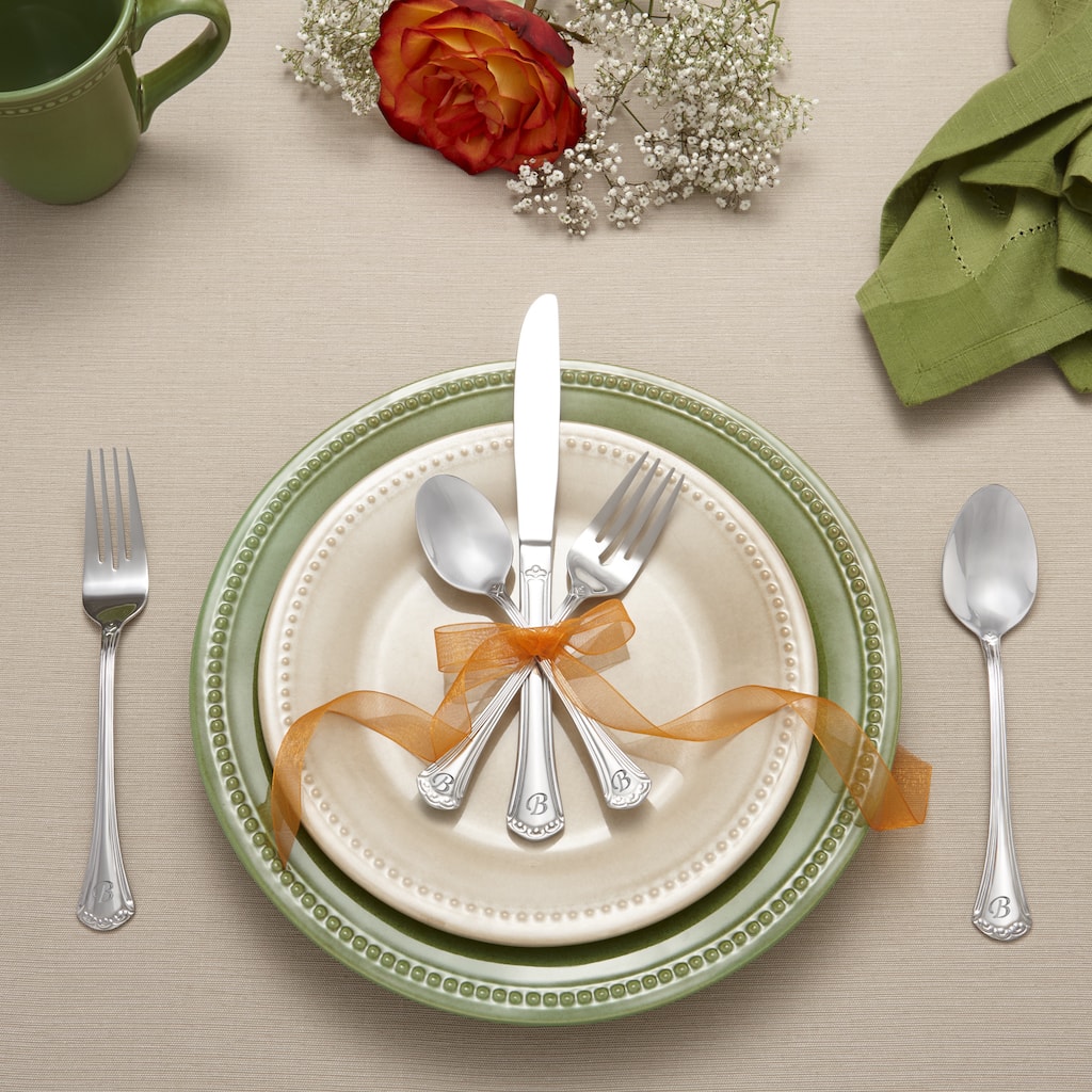 RiverRidge Excelsior Pattern 46-piece Monogrammed Flatware
