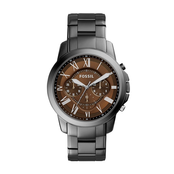fossil grant chronograph stainless steel watch