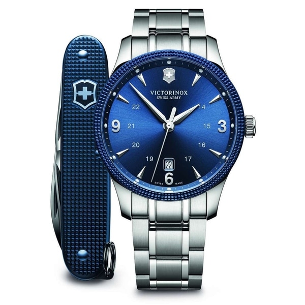 Shop Victorinox Alliance Blue Dial Stainless Steel Men's