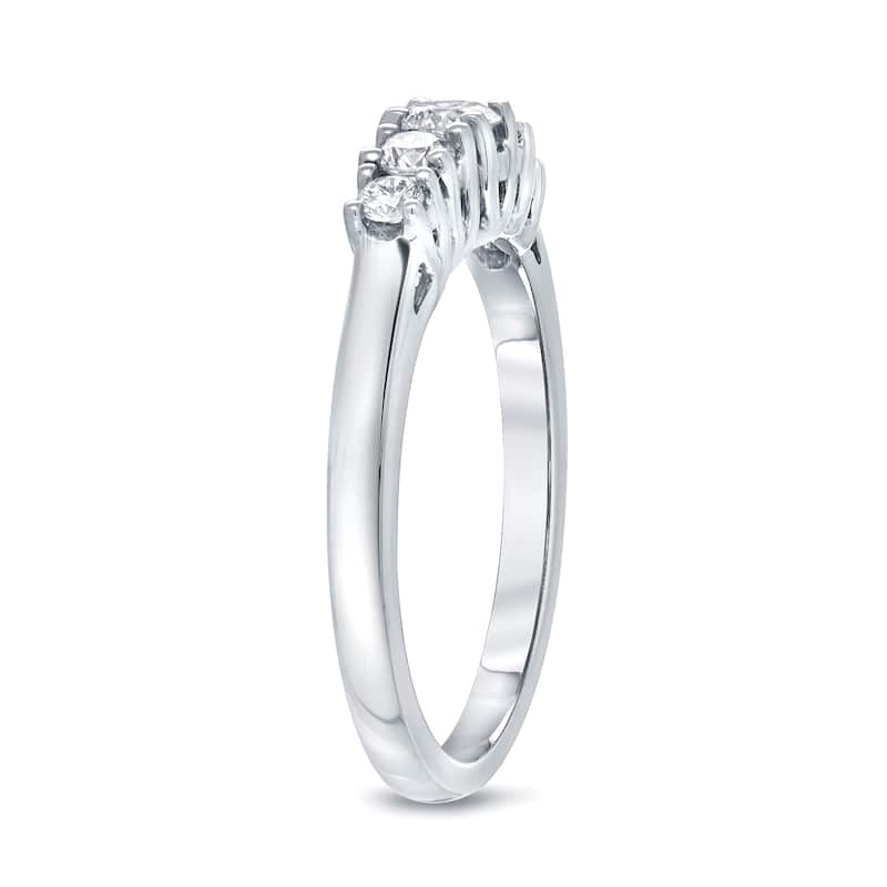 Auriya 5-Stone Round Diamond Wedding Band 1/2ct TDW 14k Gold