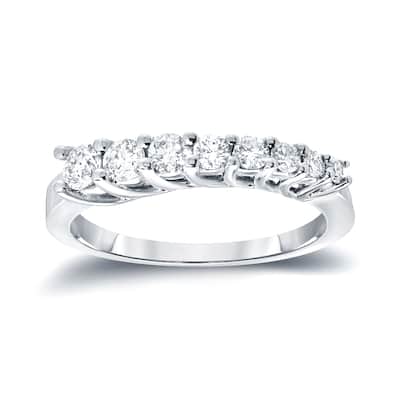 Auriya Graduating Round Diamond Wedding Band 1/4ct TDW 14k Gold