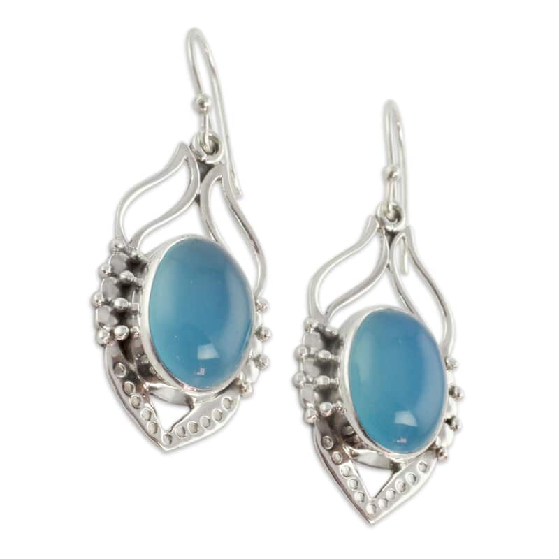 NOVICA Handmade Passion Leaf Sterling Sterling Silver Dangle Earrings (India)
