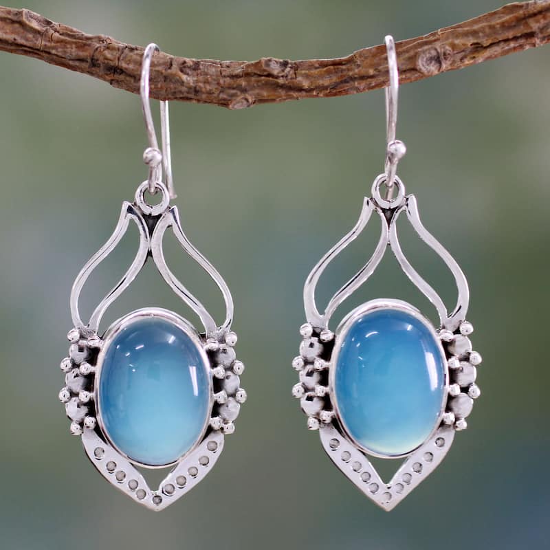 NOVICA Handmade Passion Leaf Sterling Sterling Silver Dangle Earrings (India)