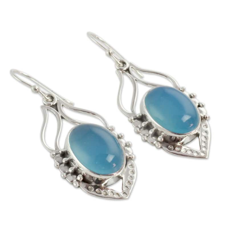 NOVICA Handmade Passion Leaf Sterling Sterling Silver Dangle Earrings (India)