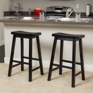 Pomeroy 29-inch Saddle Wood Barstool (Set of 2) by Christopher Knight Home