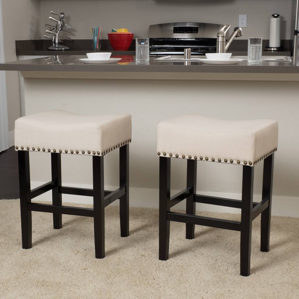 Laramie 26-inch Fabric Counter Stool (Set of 2) by Christopher Knight Home