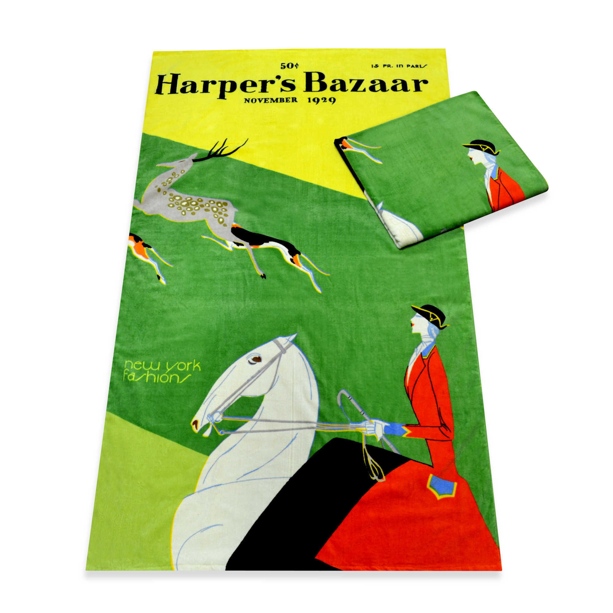 Harpers Bazaar New York Fashions Beach Towels 40 Inch X 70 Inch