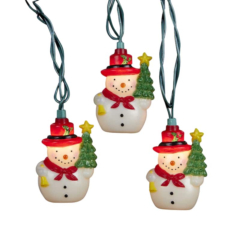 Kurt Adler UL 10-Light Snowman with Tree Light Set