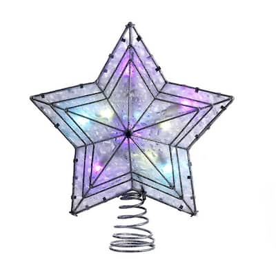 Kurt Adler UL 10-Light LED Color-Changing Star Treetop