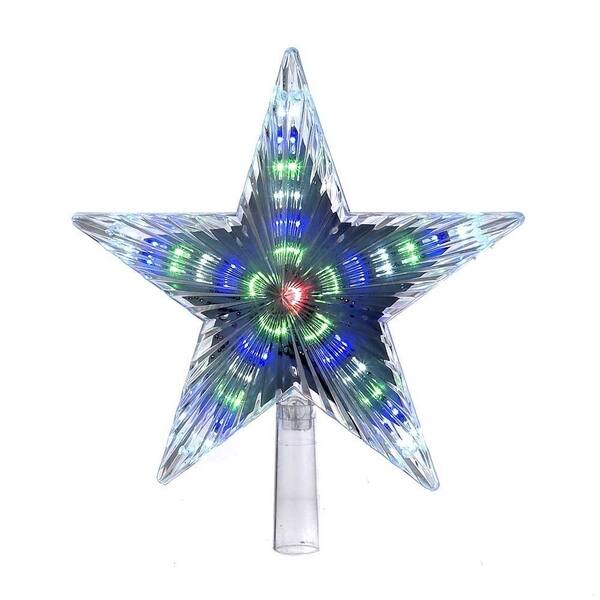slide 1 of 2, Kurt Adler 31-Light 8.5-Inch Color Changing LED Star Treetop