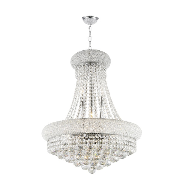 French Empire Collection 14 Light Chrome Finish With Clear Crystal French Empire Collection 14 Light Chrome Finish With Clear Crystal