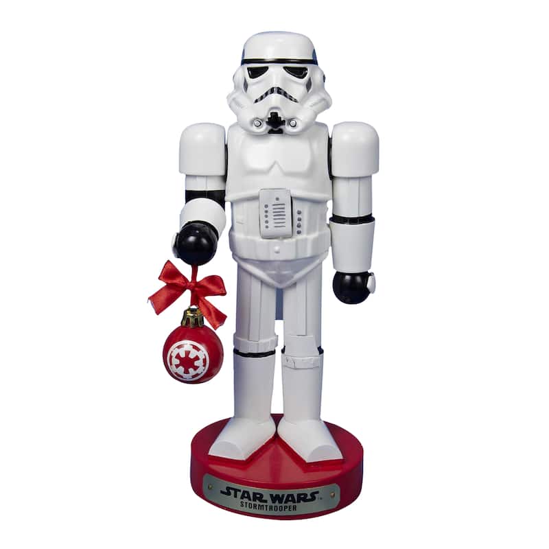 Kurt Adler 9.5-Inch Stormtrooper with Ball Ornament Nutcracker