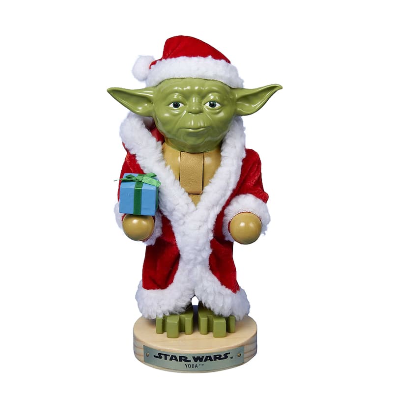 Kurt Adler 9-Inch Yoda in Santa Robe Nutcracker