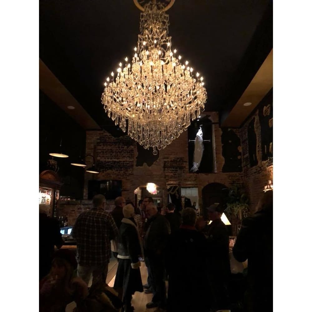 Maria Theresa Grand 84-light Gold Finish 5-tier 72 x 96-inch Grand Crystal Chandelier (84 Light Chandelier) - Chandeliers For Bedrooms by Overstock.com