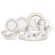 preview thumbnail 1 of 4, Lorren Home Trends 57-piece Margaret Bone China Dinnerware Set (Service for 8)