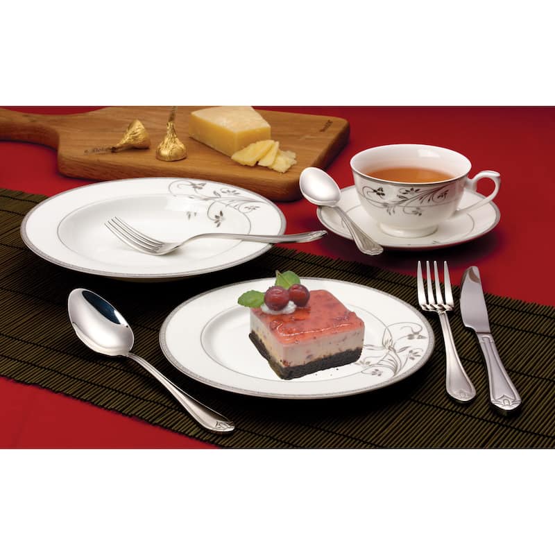 Lorren Home Trends 57-piece Viola Bone China Dinnerware Set (Service for 8)