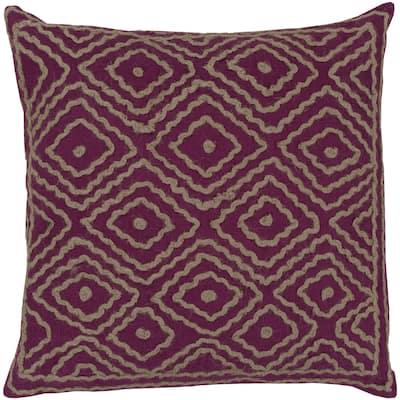 Decorative Sergio Geometric Feather and Feather Down or Polyester Filled 20-inch