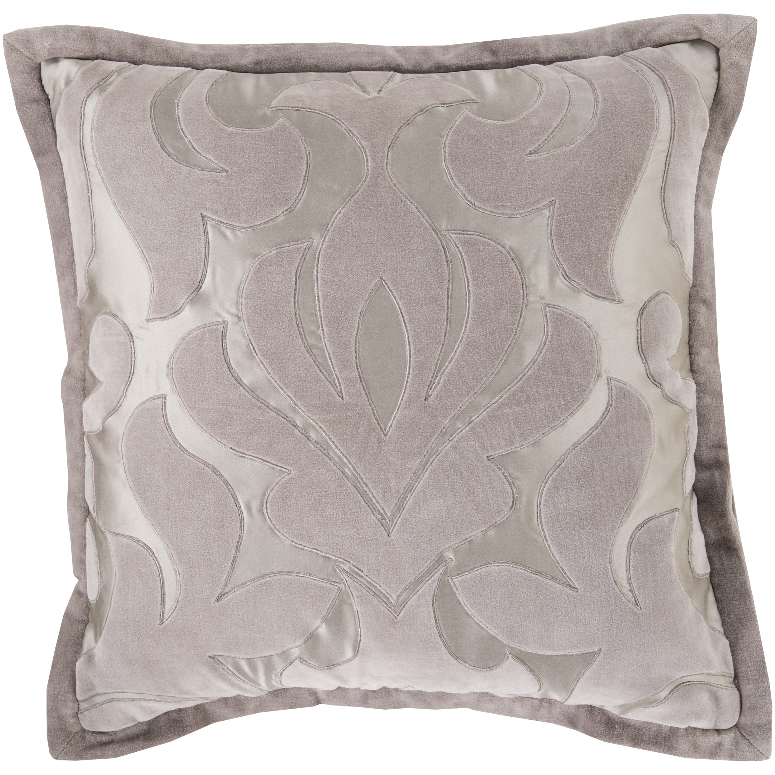 Decorative Goldie Damask Feather Down or Polyester Filled Pillow 20-inch